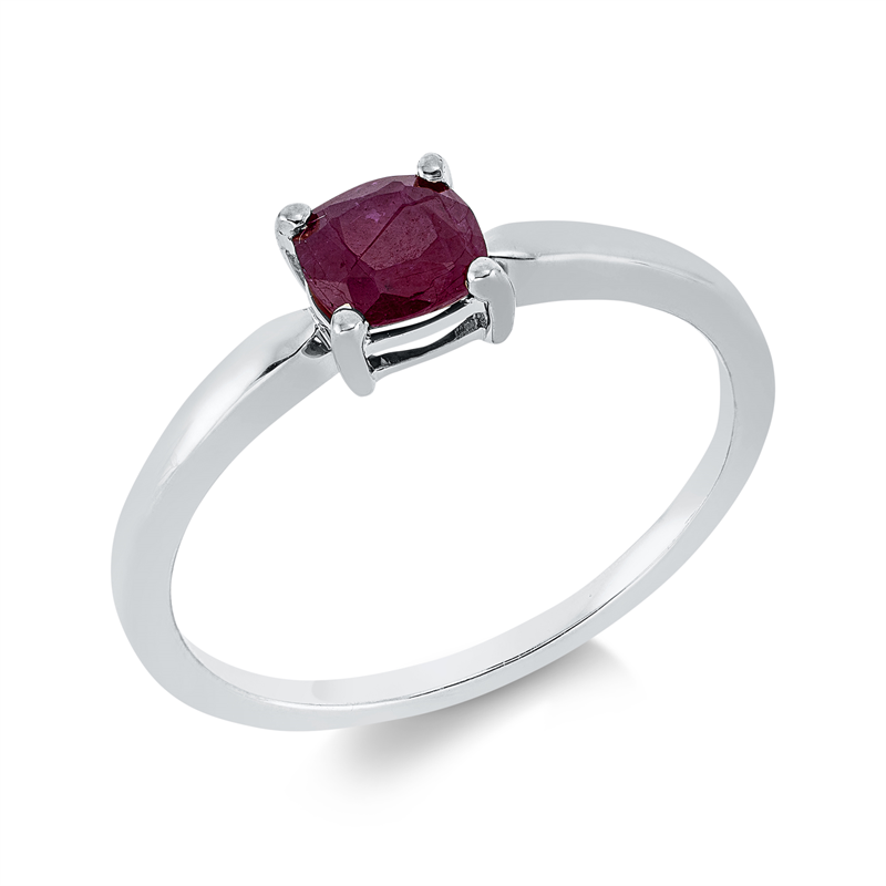 Farbstein Classic Ring Weißgold 18kt