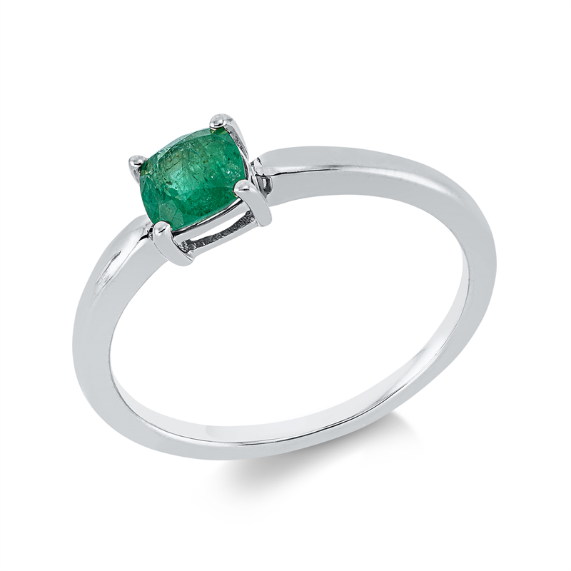 Farbstein Classic Ring Weißgold 18kt