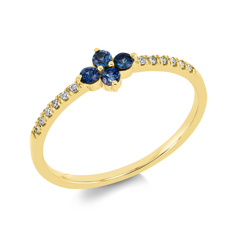 Farbstein Classic Ring Weißgold 18kt 0,06ct