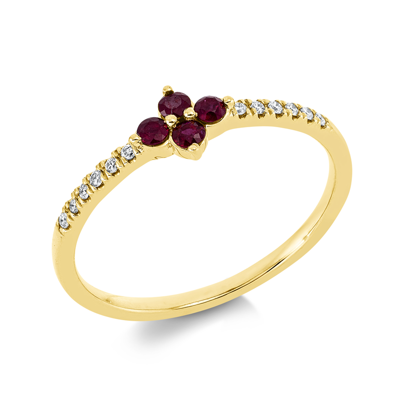 Farbstein Classic Ring Weißgold 18kt 0,06ct
