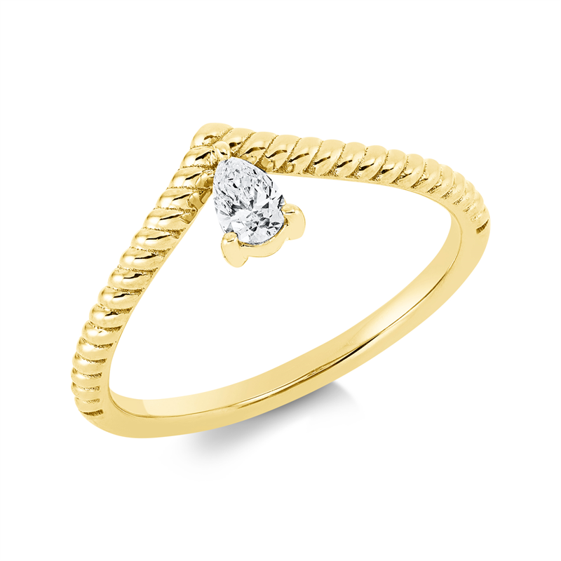 Solitaire Ring Weißgold 18kt 0,16ct