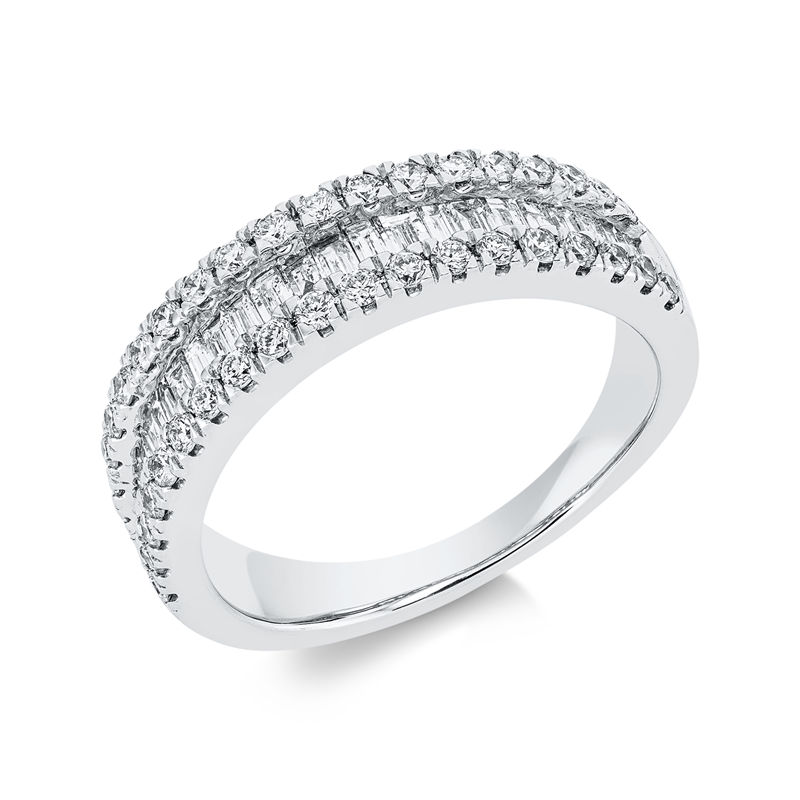 Baguette Ring Weißgold 18kt 1ct