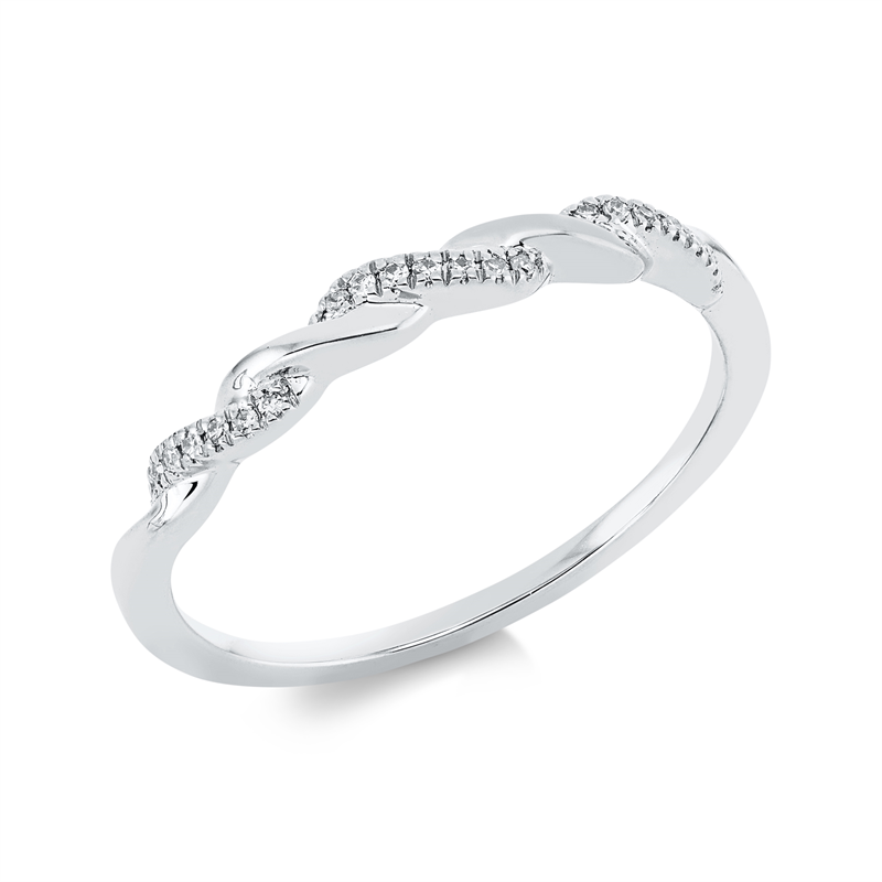 Modern Woman Ring Weißgold 18kt 0,06ct