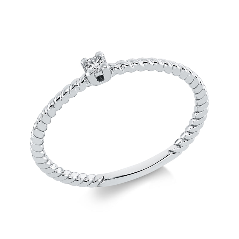 Modern Woman Ring Weißgold 18kt 0,03ct