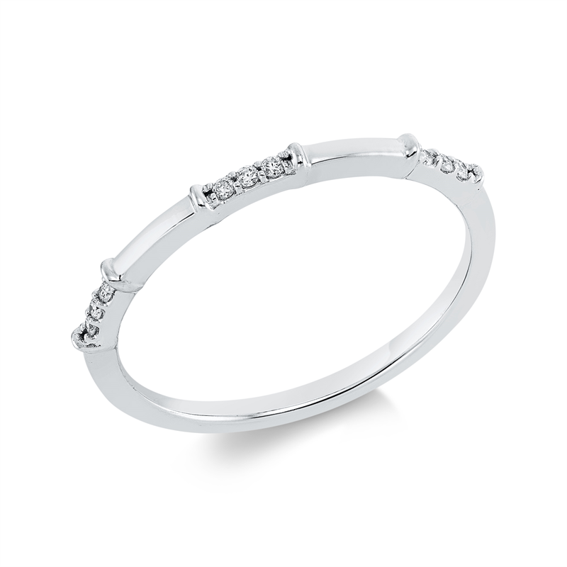 Modern Woman Ring Weißgold 18kt 0,05ct
