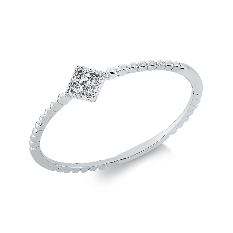 Modern Woman Ring Weißgold 18kt 0,02ct