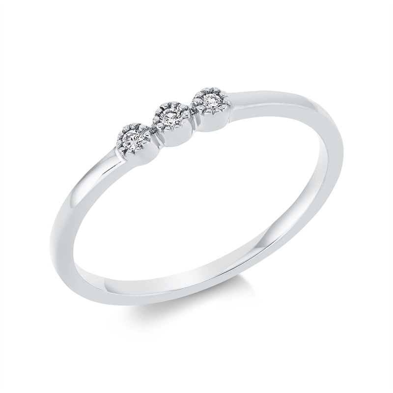 Modern Woman Ring Weißgold 18kt 0,04ct