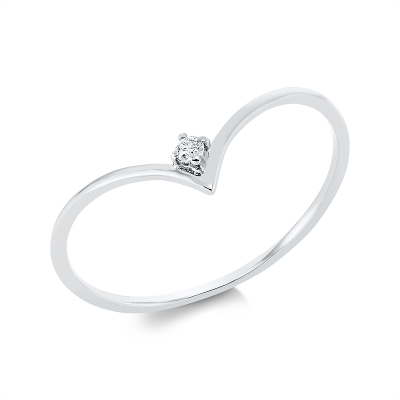 Modern Woman Ring Weißgold 18kt 0,02ct