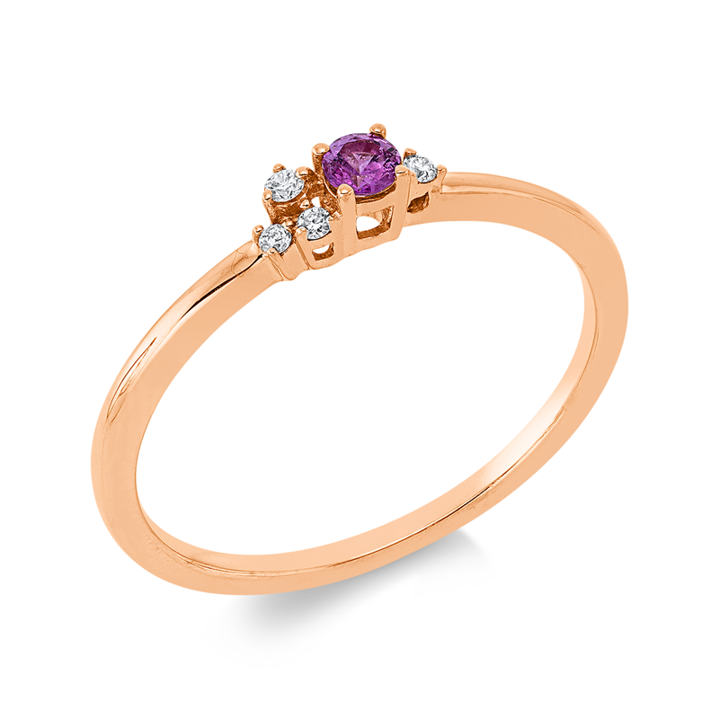 Farbstein Classic Ring Weißgold 18kt 0,03ct