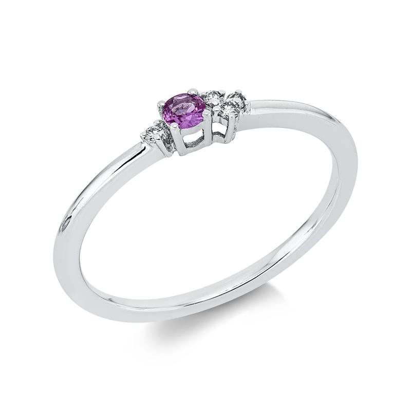 Farbstein Classic Ring Weißgold 18kt 0,03ct