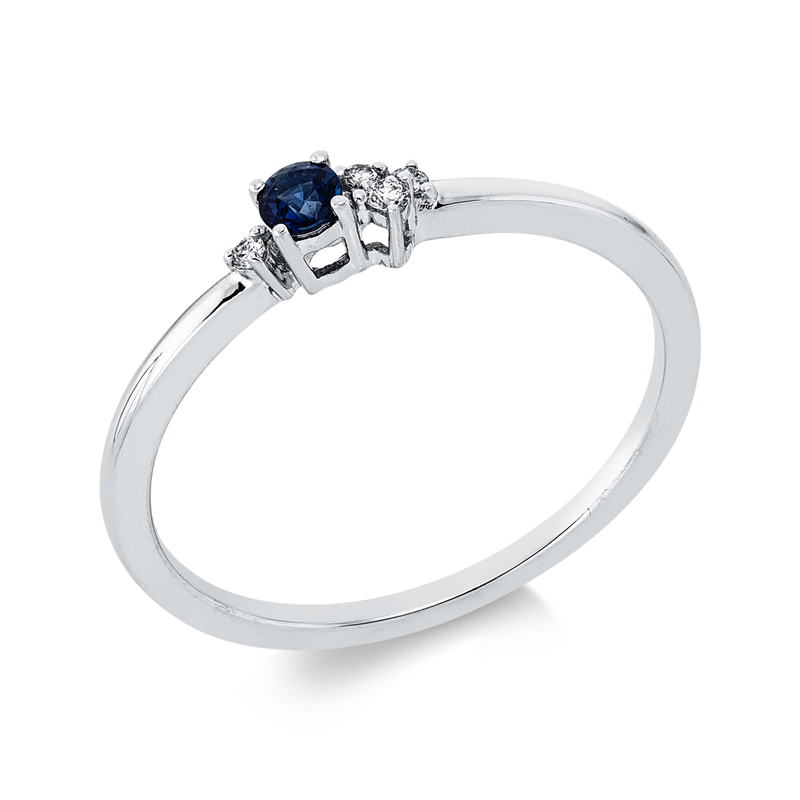 Farbstein Classic Ring Weißgold 18kt 0,03ct