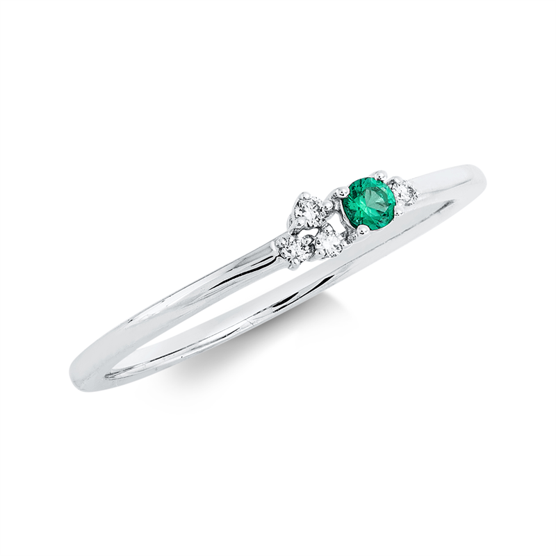 Farbstein Classic Ring Weißgold 18kt 0,03ct