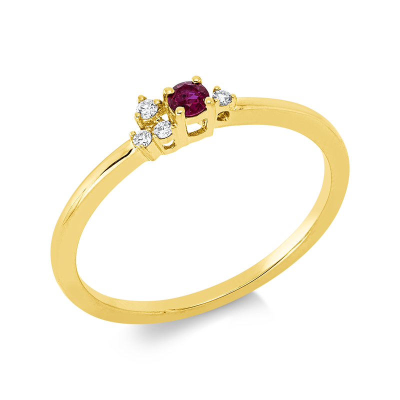 Farbstein Classic Ring Gelbgold 18kt 0,03ct