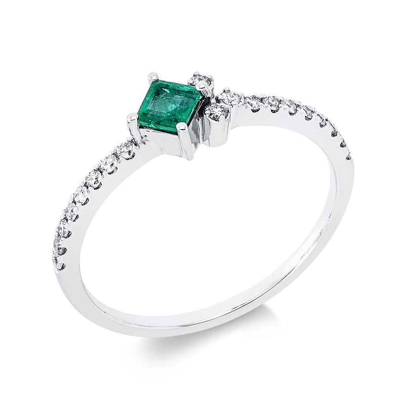 Farbstein Classic Ring Weißgold 18kt Ref-1GN92