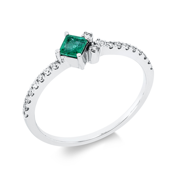 Farbstein Classic Ring Weißgold 18kt Ref-1GN92