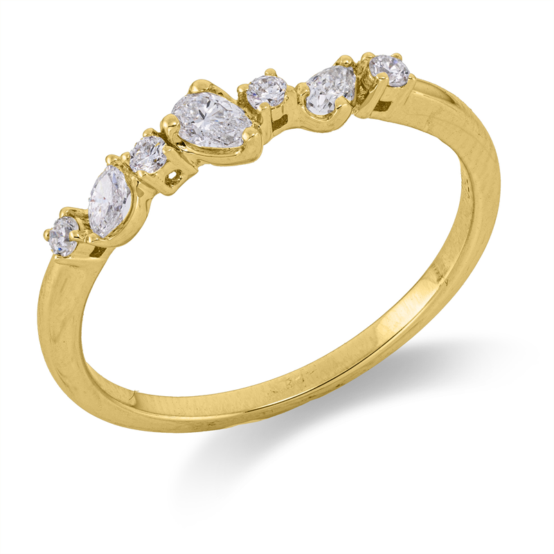 Modern Woman Ring Gelbgold 18kt 0,24ct