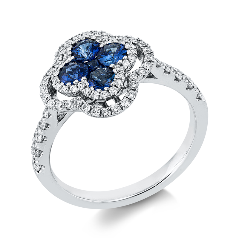 Farbstein Classic Ring Weißgold 14kt 0,46ct