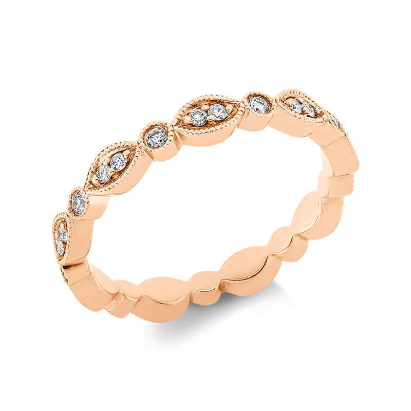 Modern Woman Ring Rotgold 14kt 0,24ct