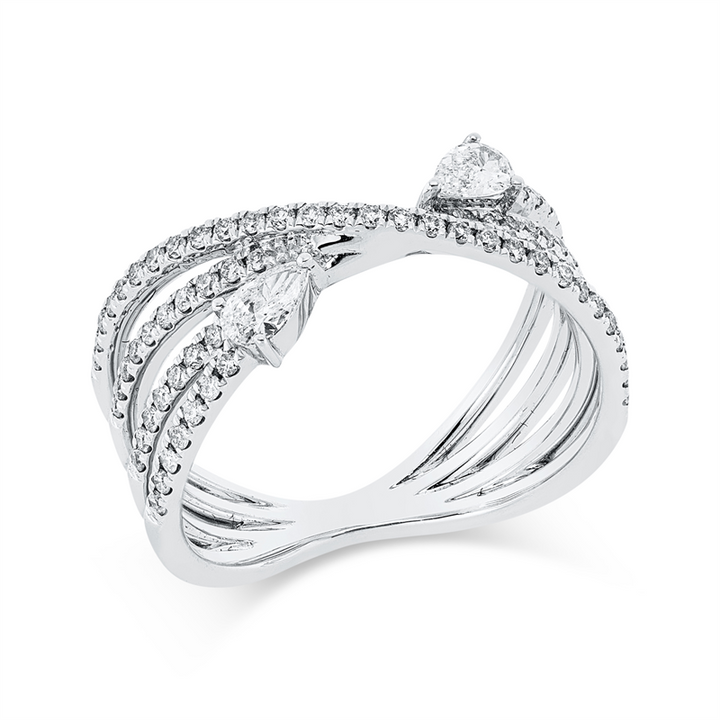 Modern Woman Ring Weißgold 18kt Ref-1GV16