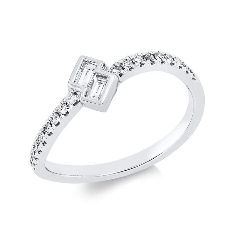 Baguette Ring Weißgold 18kt Ref-1GV20