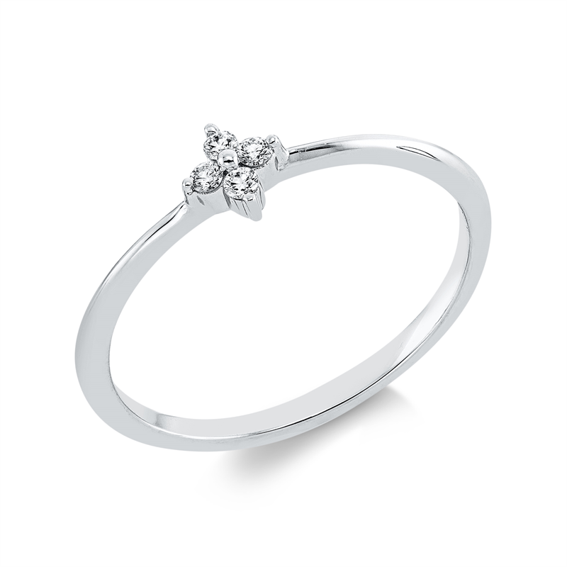 Modern Woman Ring Weißgold 18kt 0,06ct