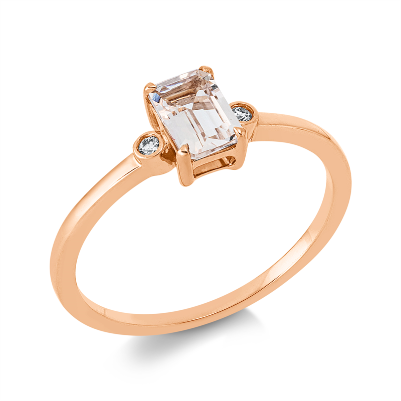Farbstein Fashion Ring Rotgold 18kt 0,02ct