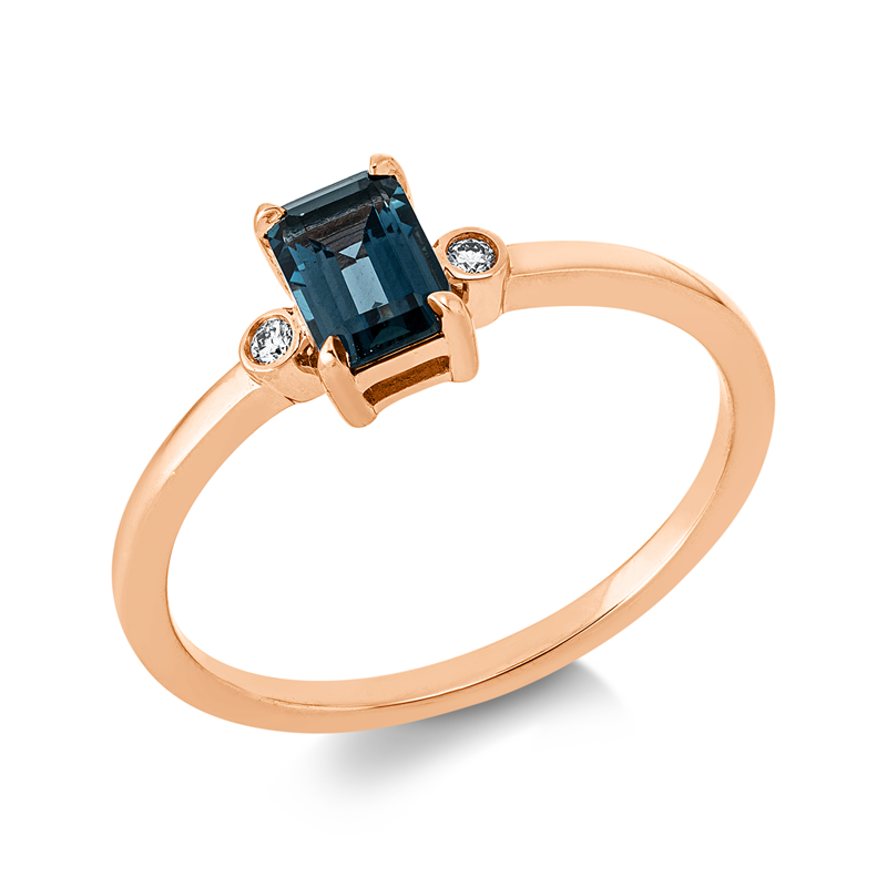 Farbstein Fashion Ring Rotgold 18kt 0,02ct