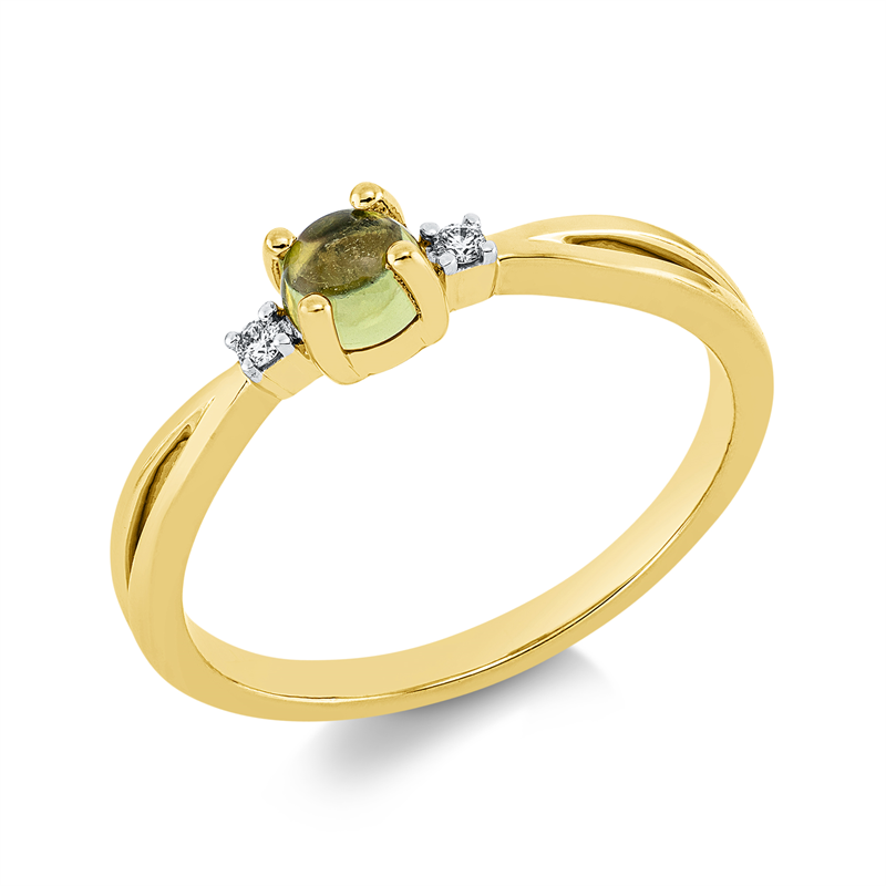Farbstein Fashion Ring Gelbgold 18kt 0,02ct