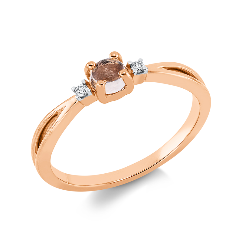 Farbstein Fashion Ring Rotgold 18kt 0,02ct