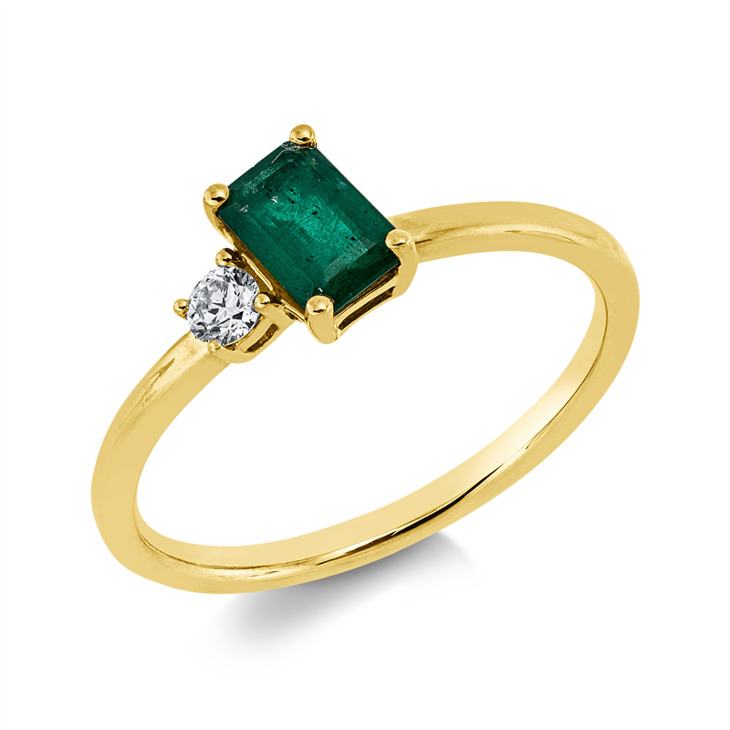 Farbstein Classic Ring Weißgold 18kt 0,08ct