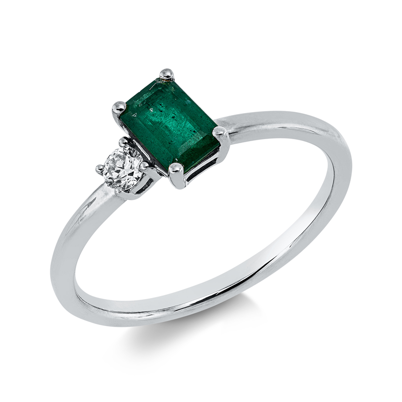 Farbstein Classic Ring Weißgold 18kt 0,08ct