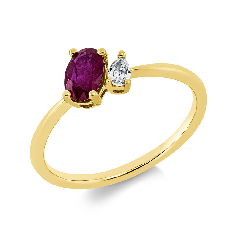 Farbstein Classic Ring Gelbgold 18kt 0,08ct