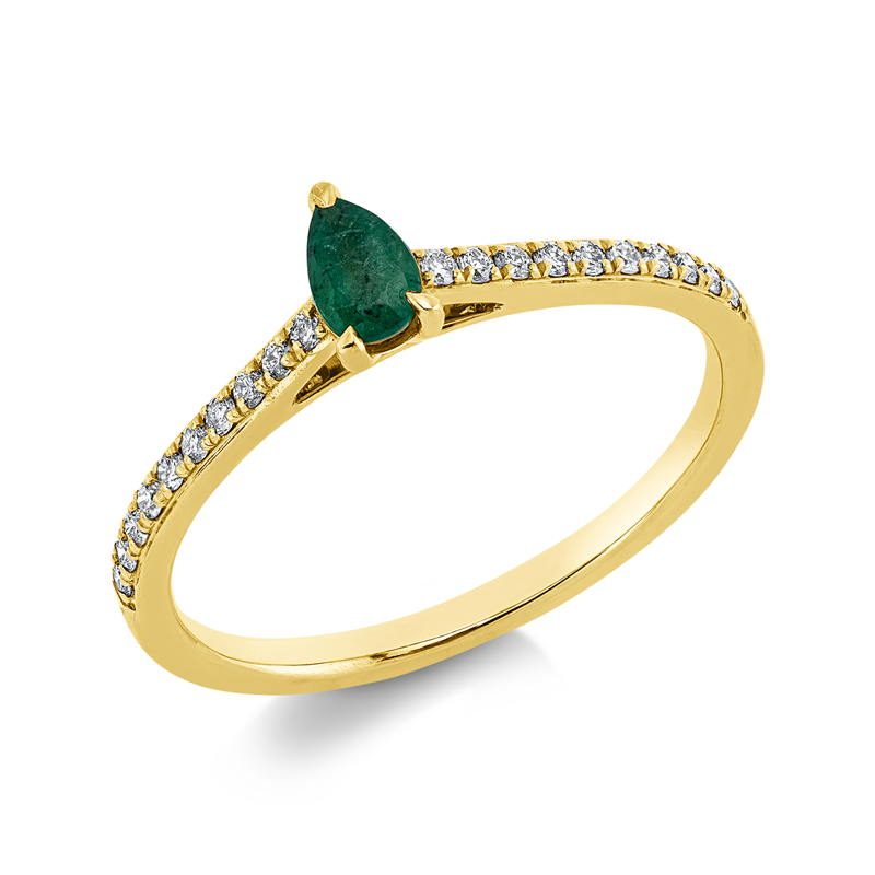 Farbstein Classic Ring Weißgold 18kt 0,14ct