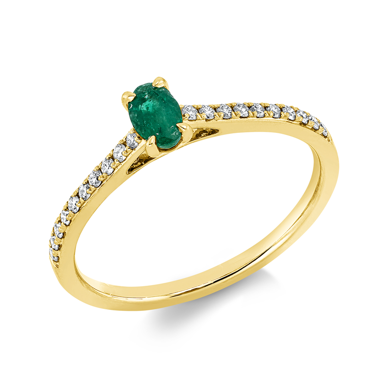Farbstein Classic Ring Gelbgold 18kt 0,14ct