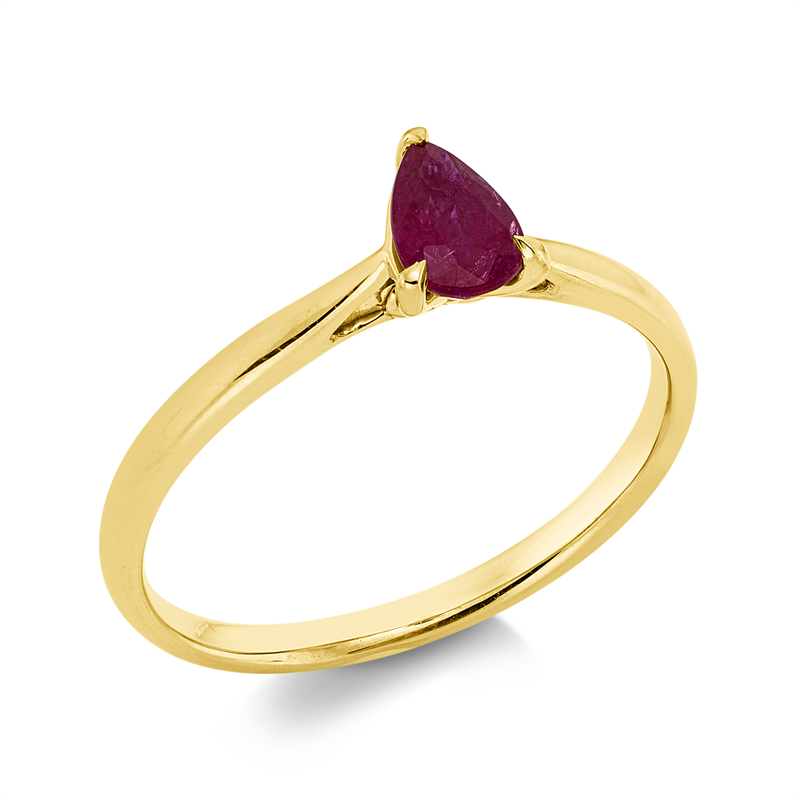 Farbstein Classic Ring Weißgold 18kt