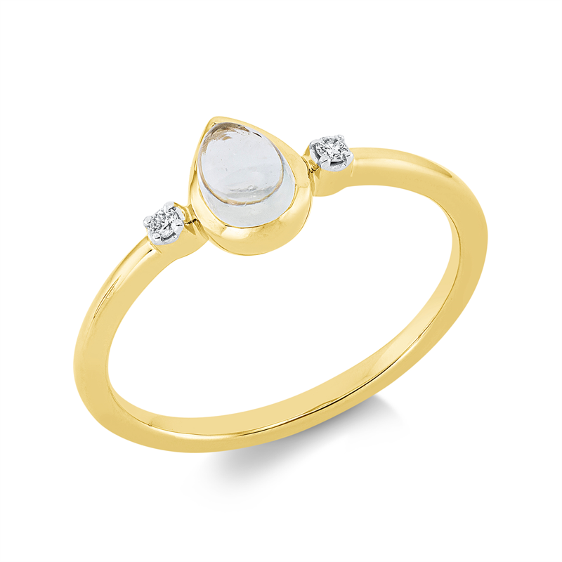 Farbstein Fashion Ring Gelbgold 18kt 0,03ct
