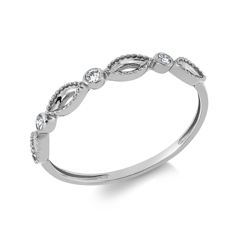 Modern Woman Ring Weißgold 18kt 0,06ct