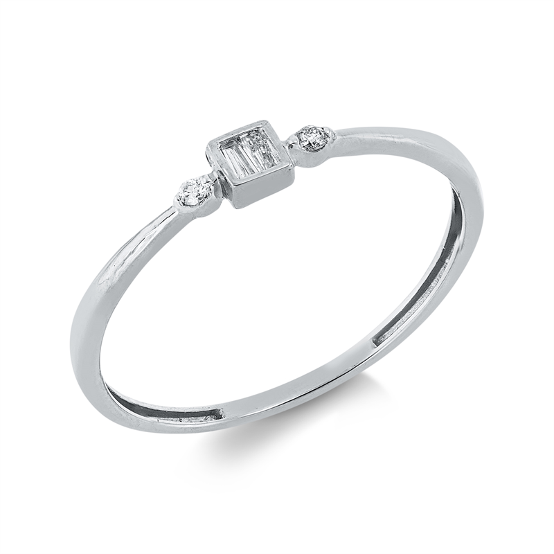 Baguette Ring Weißgold 18kt 0,07ct