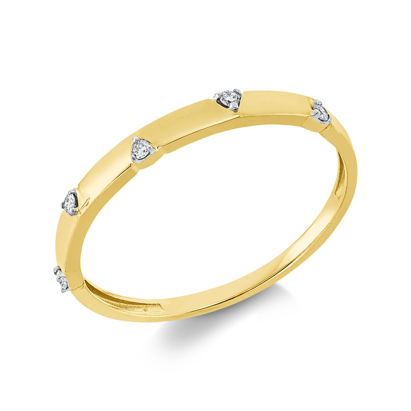 Modern Woman Ring Weißgold 18kt 0,05ct
