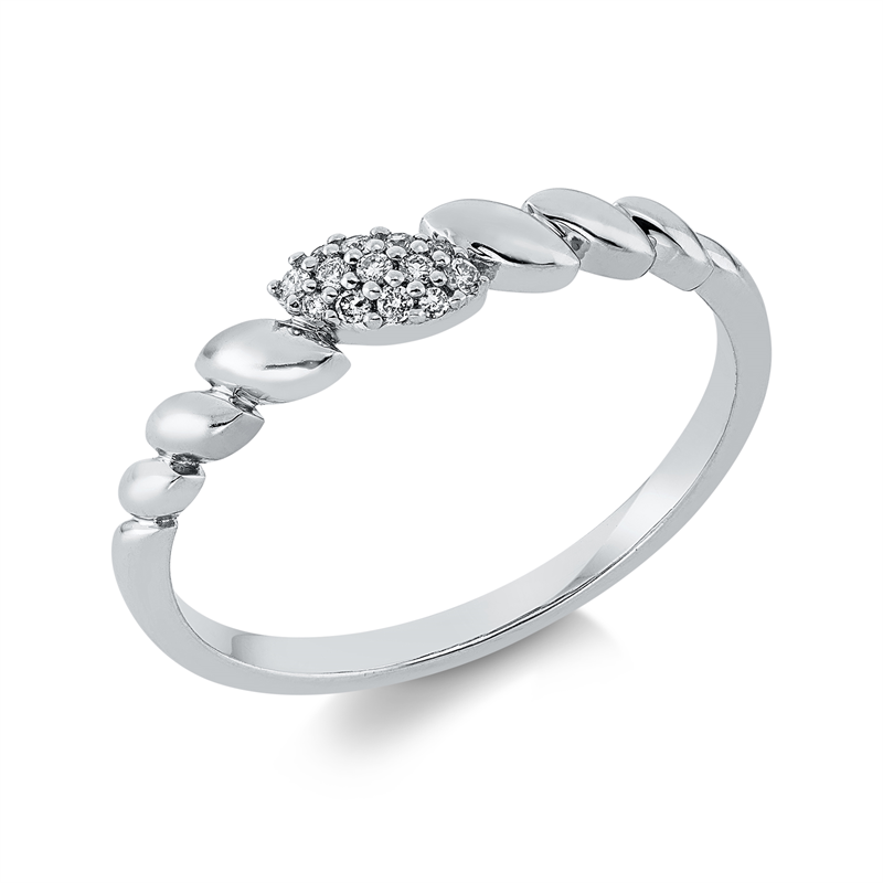 Modern Woman Ring Weißgold 18kt 0,07ct