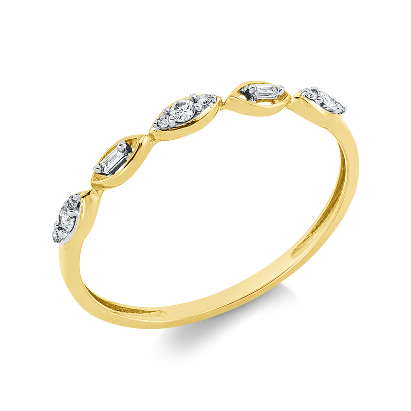 Baguette Ring Weißgold 18kt 0,09ct