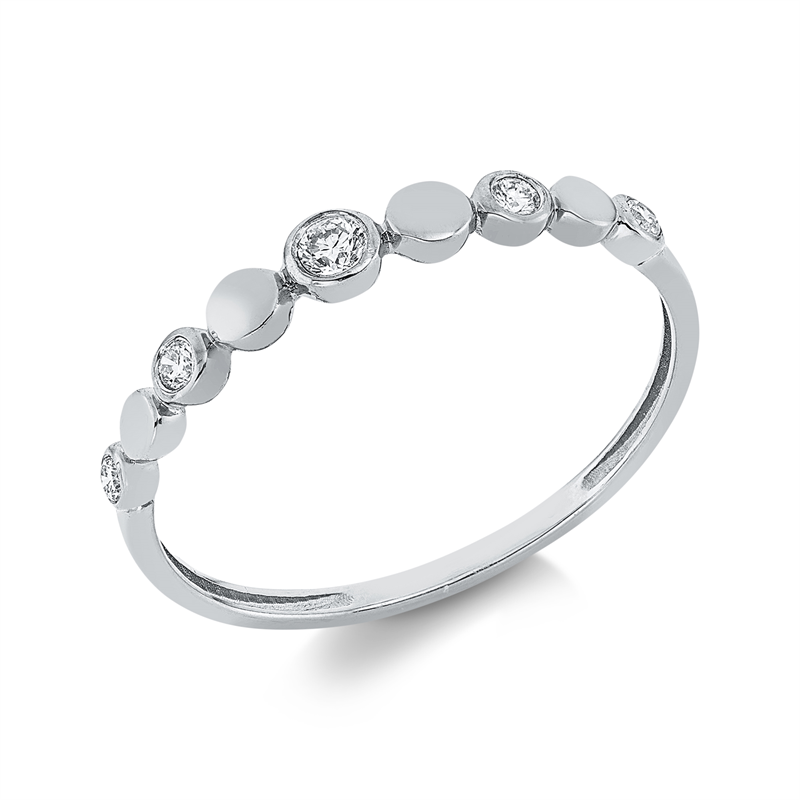 Modern Woman Ring Weißgold 18kt 0,1ct