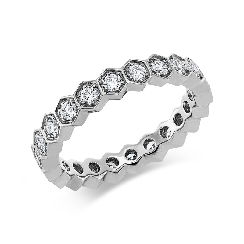 Modern Woman Ring Weißgold 18kt 0,97ct