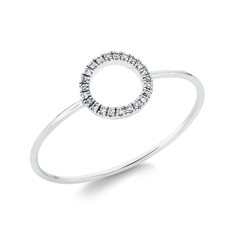 Modern Woman Ring Weißgold 18kt 0,04ct