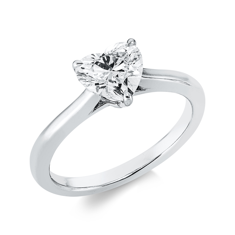 Solitaire Ring Weißgold 18kt 1,1ct