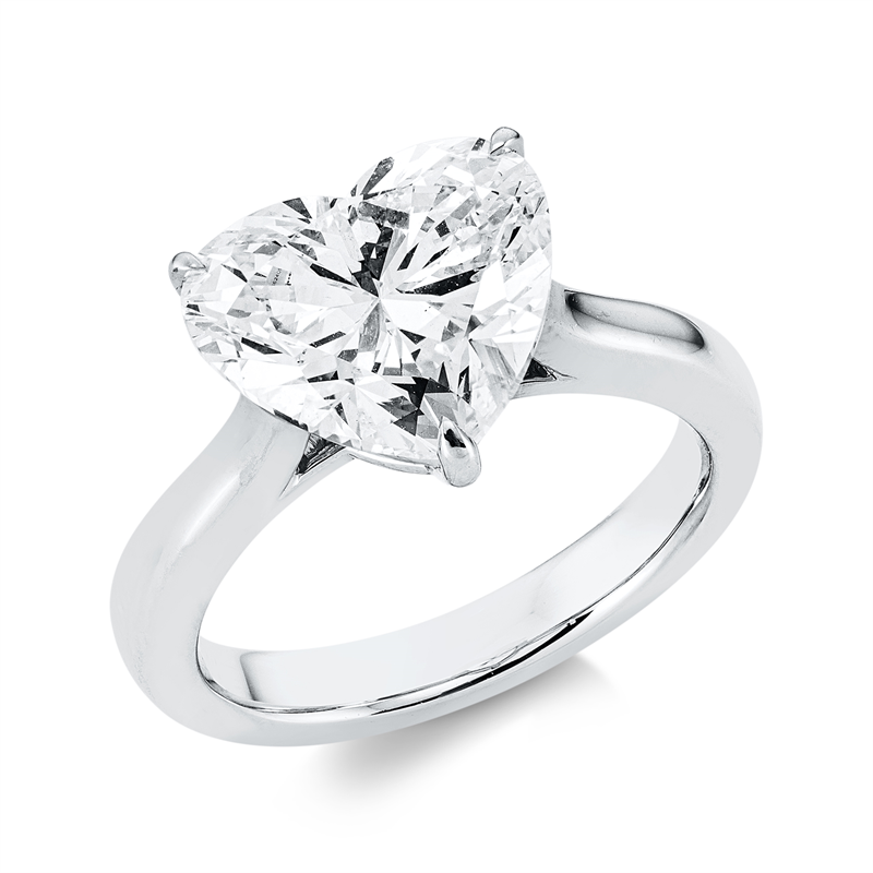 Solitaire Ring Weißgold 18kt 4,09ct