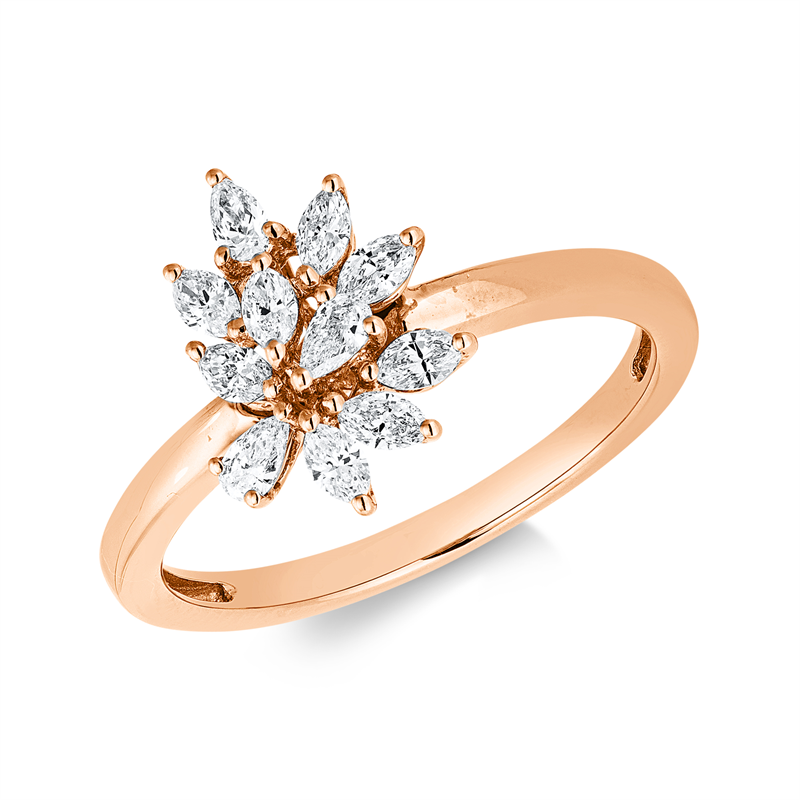 Modern Woman Ring Rotgold 18kt 0,41ct