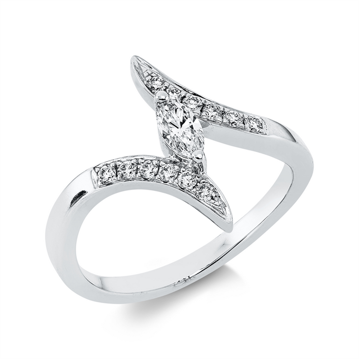 Modern Woman Ring Weißgold 18kt Ref-1HE39