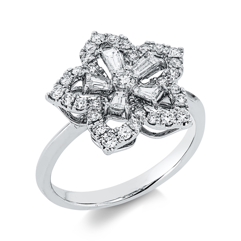 Baguette Ring Weißgold 18kt 0,77ct