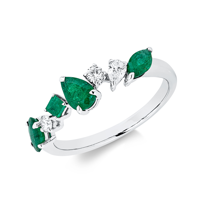 Farbstein Classic Ring Weißgold 18kt 0,2ct
